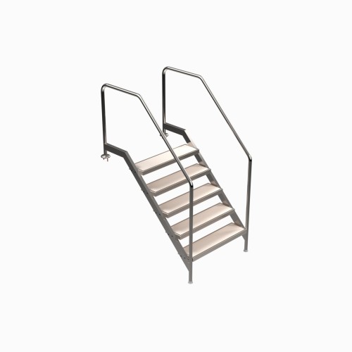 Eichenwald Pooltreppe Modell 13 Treppe mit 3 Stufenbreiten bis max. Beckentiefe 2070mm