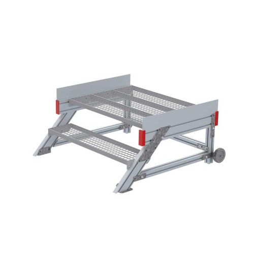 Euroline 514 Anstieg 45° 1000mm Stufenbreite 2 Stufen Stahl Gitterrost
