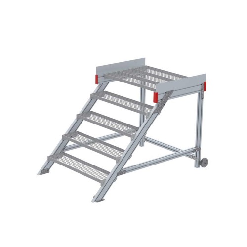 Euroline 514 Anstieg 45° 1000mm Stufenbreite 5 Stufen Stahl Gitterrost