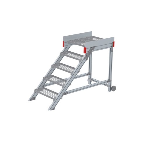 Euroline 514 Anstieg 45° 600mm Stufenbreite 5 Stufen Stahl Gitterrost