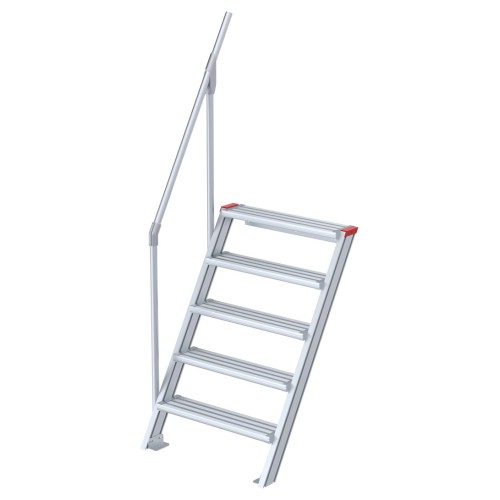 Euroline 510 Treppe 60° 600mm Stufenbreite 5 Stufen Alu gerieft
