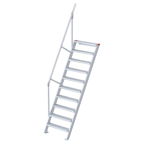Euroline 510 Treppe 60° 600mm Stufenbreite 10 Stufen Alu gerieft