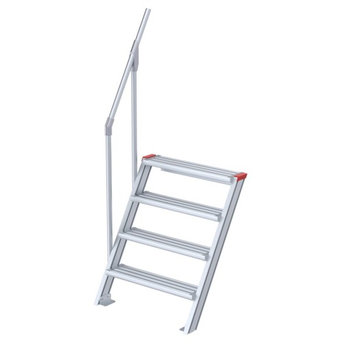 Euroline 510 Treppe 60° 1000mm Stufenbreite 4 Stufen Alu gerieft
