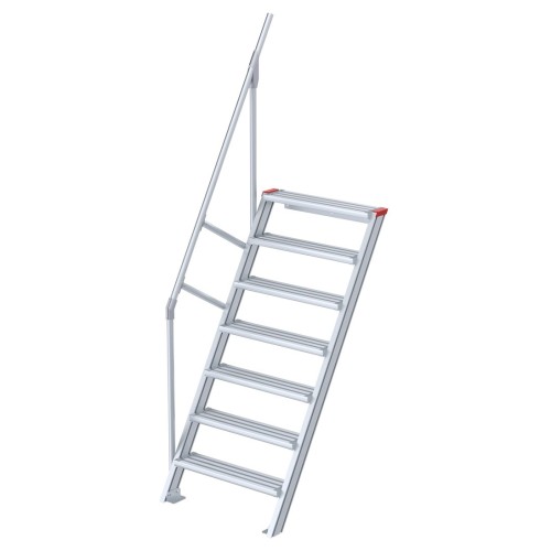 Euroline 510 Treppe 60° 1000mm Stufenbreite 7 Stufen Alu gerieft