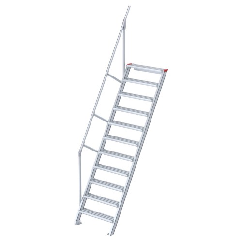 Euroline 510 Treppe 60° 1000mm Stufenbreite 11 Stufen Alu gerieft
