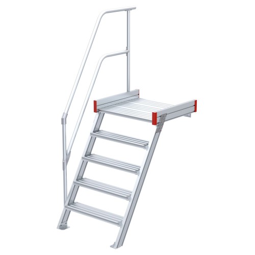 Euroline 511 Podesttreppe 60° 800mm Stufenbreite 5 Stufen