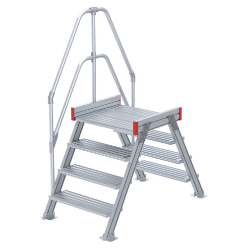 Euroline 512 Übergang 60° 800mm Stufenbreite 2x4 Stufen Alu gerieft