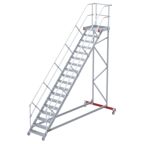 Euroline 513 Wartungsbühne 45° 600mm Stufenbreite 18 Stufen Alu gerieft