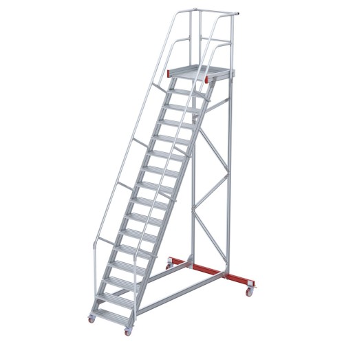 Euroline 513 Wartungsbühne 60° 800mm Stufenbreite 16 Stufen Alu gerieft