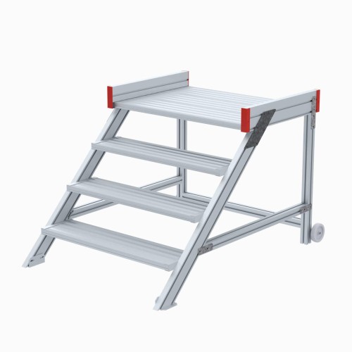 Euroline 514 Anstieg 45° 1000mm Stufenbreite 4 Stufen Alu gerieft