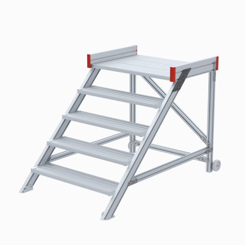 Euroline 514 Anstieg 45° 1000mm Stufenbreite 5 Stufen Alu gerieft