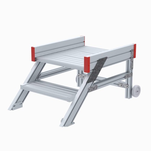 Euroline 514 Anstieg 45° 600mm Stufenbreite 2 Stufen Alu gerieft