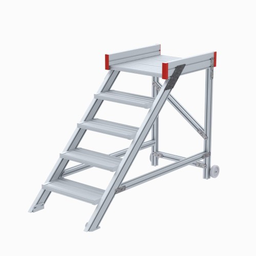 Euroline 514 Anstieg 45° 600mm Stufenbreite 5 Stufen Alu gerieft