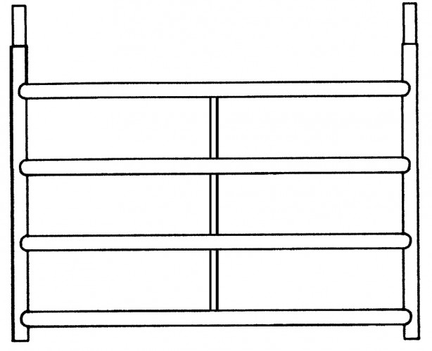 Euroline 4-Sprossenrahmen 1,50m