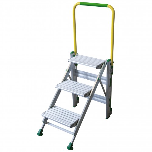 Facal Klapptreppe Plio mit Sicherheitsbügel Aluminium 3 Stufen