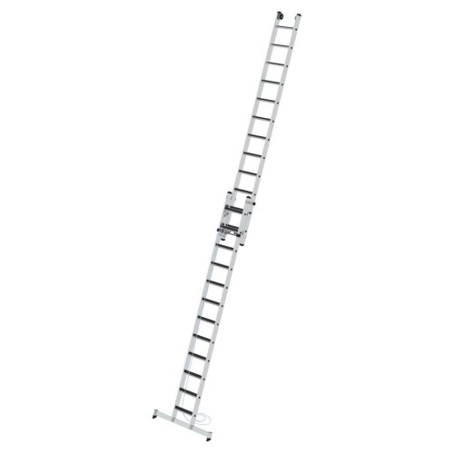 MUNK Stufen- Seilzugleiter mit Nivello-Traverse und clip-step R13 2x12 Stufen