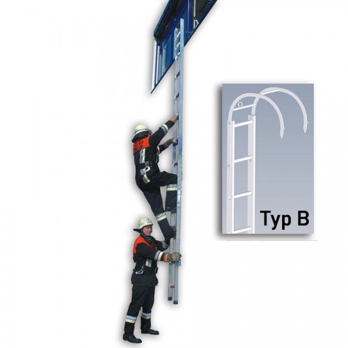 Munk Rettungstechnik Hakenleiter Typ B aus Aluminium nach ÖNorm F 4047 / EN 1147