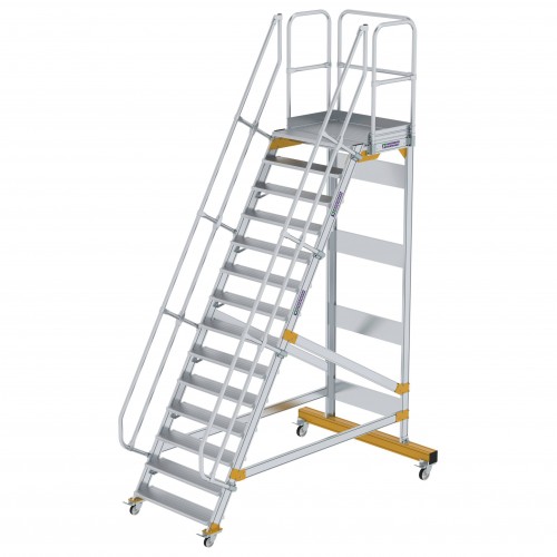 MUNK Plattformtreppe fahrbar 60° Stufenbreite 1000mm 14 Stufen