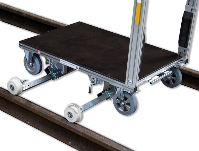 Munk Rettungstechnik Rollcontainer Schienensystem