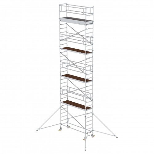 MUNK Aluminium-Rollgerüst mit Ausleger 2,45x0,75m Plattform 10,39m AH