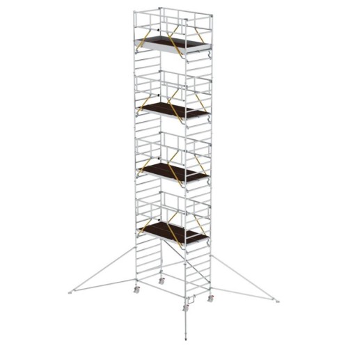 MUNK Rollgerüst SG mit Doppelplattform 1,35x2,45m und Ausleger 11,51m AH