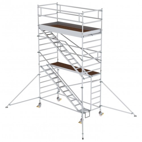 MUNK Rollgerüst mit Schrägaufstiegen 1,35x3,00m Plattform, 6,35m AH