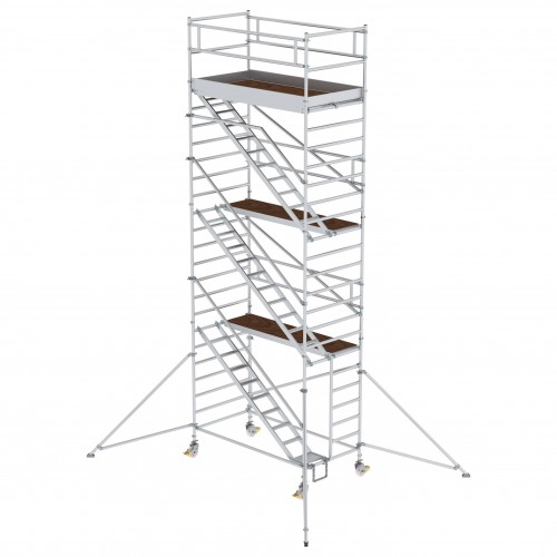 MUNK Rollgerüst mit Schrägaufstiegen 1,35x2,45m Plattform, 8,35m AH