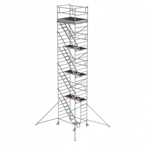 MUNK Rollgerüst mit Schrägaufstiegen 1,35x1,80m Plattform, 10,35m AH