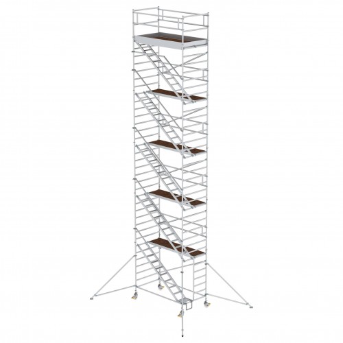 MUNK Rollgerüst mit Schrägaufstiegen 1,35x2,45m Plattform, 12,35m AH