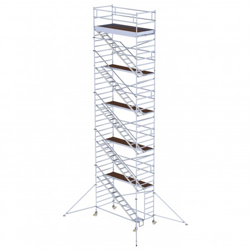 MUNK Rollgerüst mit Schrägaufstiegen 1,35x3,00m Plattform, 12,35m AH