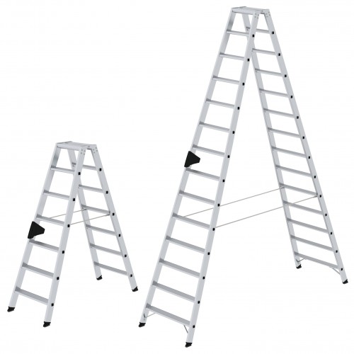 MUNK Stehleiter mit ergo-pad beidseitig begehbar 2x6 Stufen