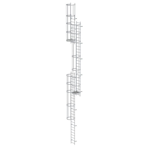 MUNK ortsfeste Steigleitern Aluminium eloxiert, 13,16m SH PG2