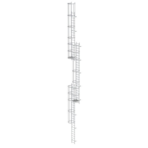 MUNK ortsfeste Steigleitern Aluminium eloxiert, 15,96m SH PG2