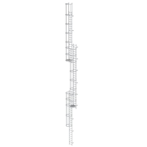 MUNK ortsfeste Steigleitern Aluminium eloxiert, 17,64m SH PG2