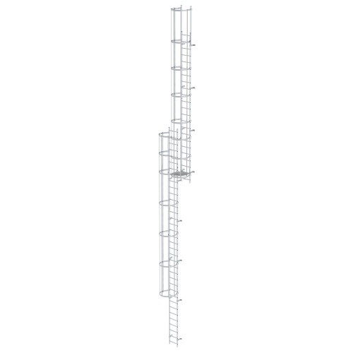 MUNK ortsfeste Steigleitern Aluminium, 14,28m SH