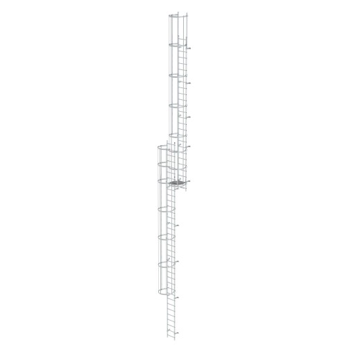 MUNK ortsfeste Steigleitern Aluminium, 15,12m SH