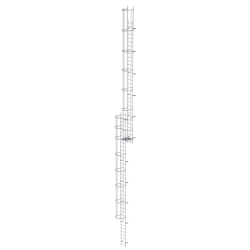 MUNK ortsfeste Steigleitern Aluminium, 17,92m SH