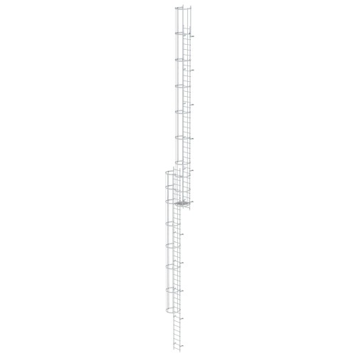 MUNK ortsfeste Steigleitern Aluminium, 18,76m SH