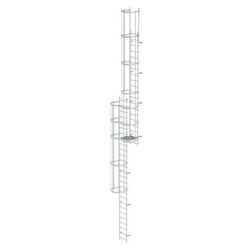 MUNK ortsfeste Steigleitern Aluminium, 10,92m SH PG2