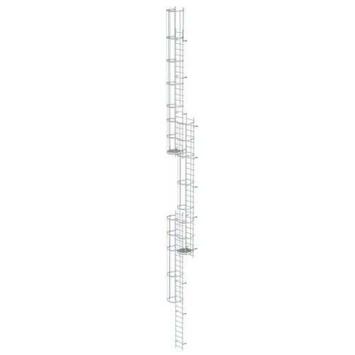 MUNK ortsfeste Steigleitern Aluminium, 16,80m SH PG2