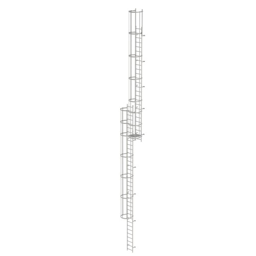 MUNK ortsfeste Steigleitern Edelstahl, 15,12m SH