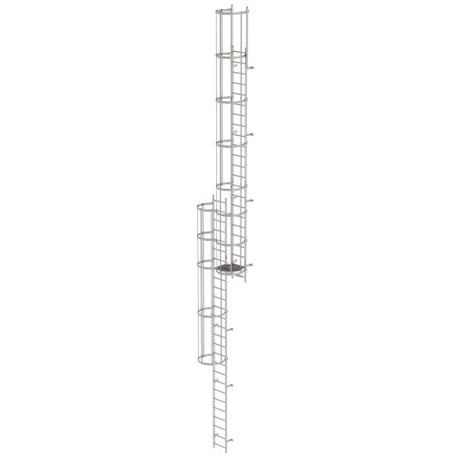 MUNK ortsfeste Steigleitern Edelstahl, 11,76m SH PG2