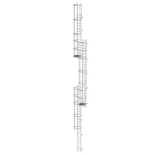 MUNK ortsfeste Steigleitern Edelstahl, 15,12m SH PG2