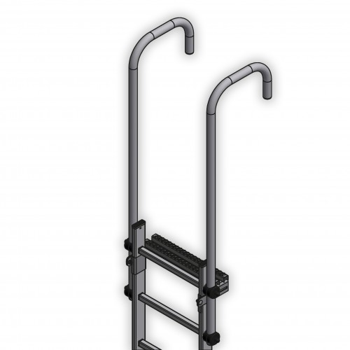 Hailo Ausstiegsholmbügel gebogen für Steigleitern Typ STI, 40x20mm aus Stahl verzinkt