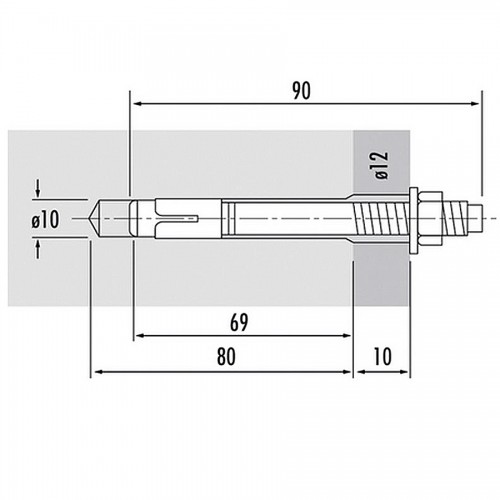 Hailo Bolzenanker Hilti M10x90 Edelstahl 1.4571/ASTM316ti 3er-Set