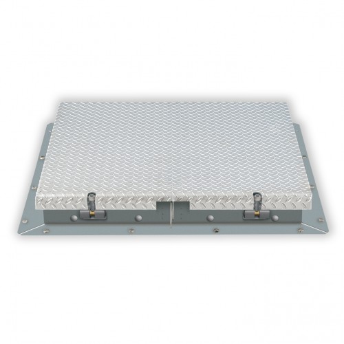 Hailo Schachtabdeckung HS7 Edelstahl 4mm begehbar, tagwasserdicht mit Verschluss versenkt 800x800mm