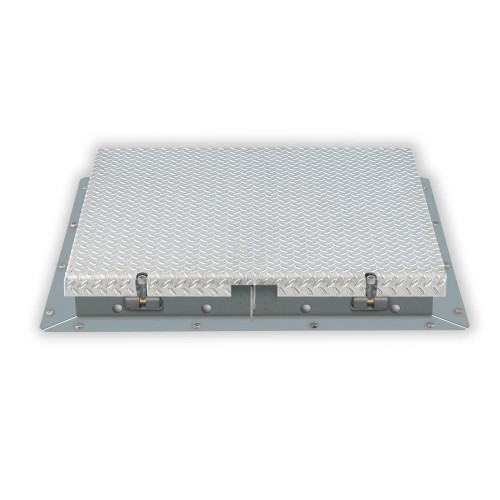 Hailo Schachtabdeckung HS9 Aluminium begehbar, tagwasserdicht mit Schwenkverschluss 800x800mm