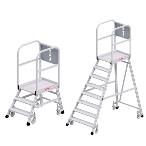 Hymer Podesttreppe fahrbar einseitig begehbar 3-8 Stufen