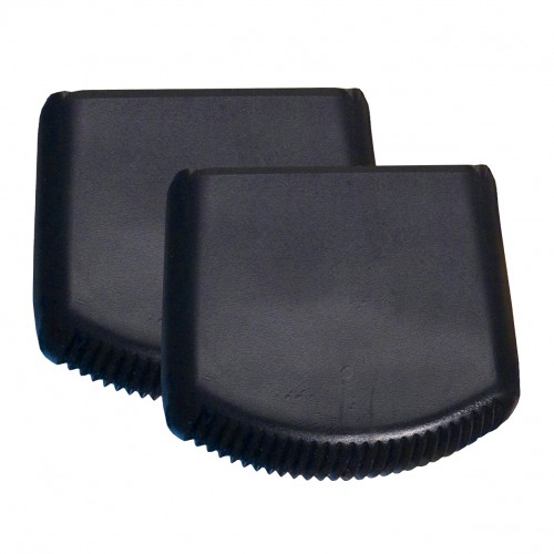 Iller Außenschuhe für Sprossen- und Stufenstehleitern 72-75x25mm Holmgröße in schwarz 2 Stück