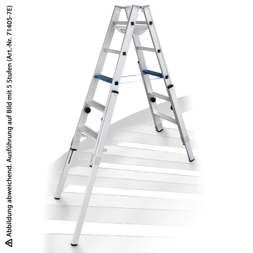 Iller Treppenhausleiter Multilift Ergo Plus eloxiert 2x7 Stufen
